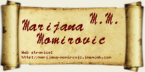 Marijana Momirović vizit kartica
